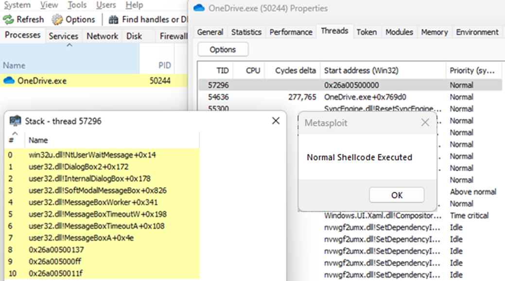 Callstack anomaly detected