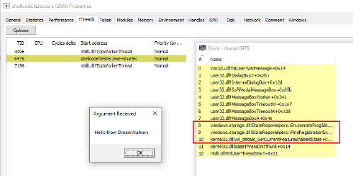 Caller Frames Exposed in Call Stack