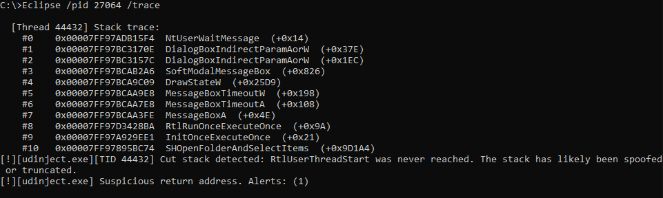 Eclipse detecting the behaviour