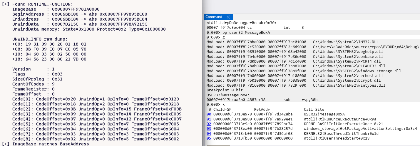 Stack Trace in WinDbg
